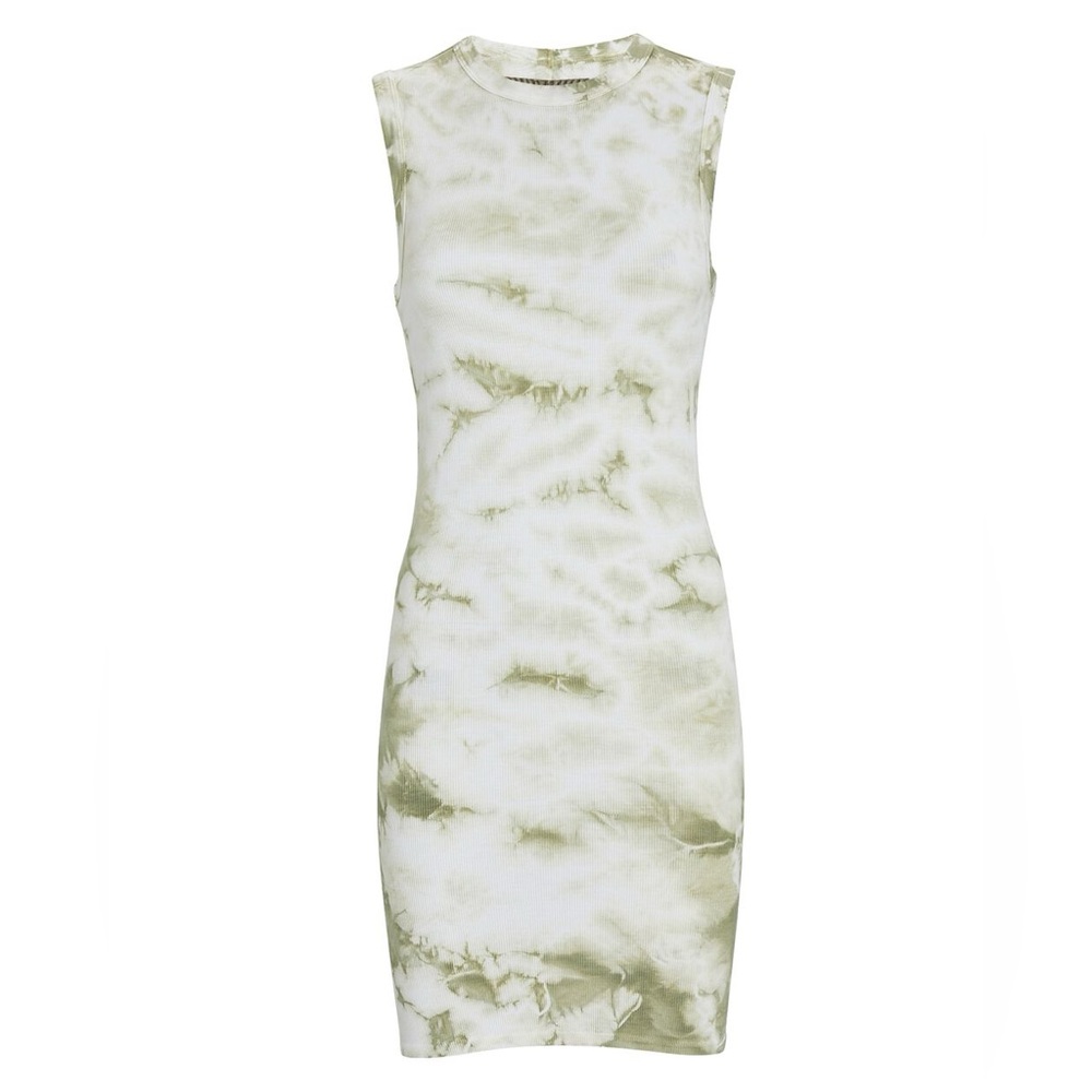 Enza Costa Silk Rib Tie-Dye Tank Dress Size S